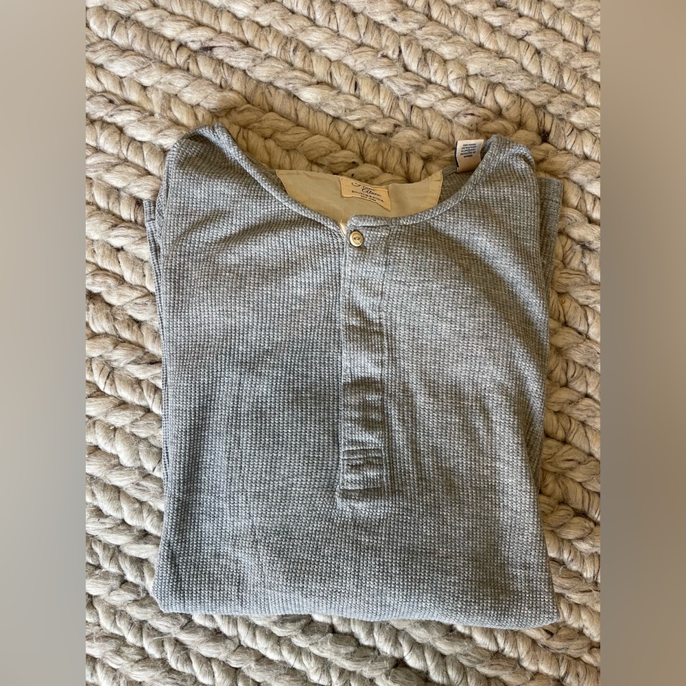 Scotch & Soda Light Gray Waffle Knit Top